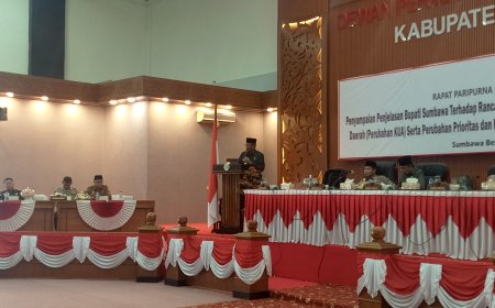 Bupati Syarafuddin Jarot Sampaikan Rancangan Perubahan KUA-PPAS 2026 dalam Sidang Paripurna DPRD Sumbawa