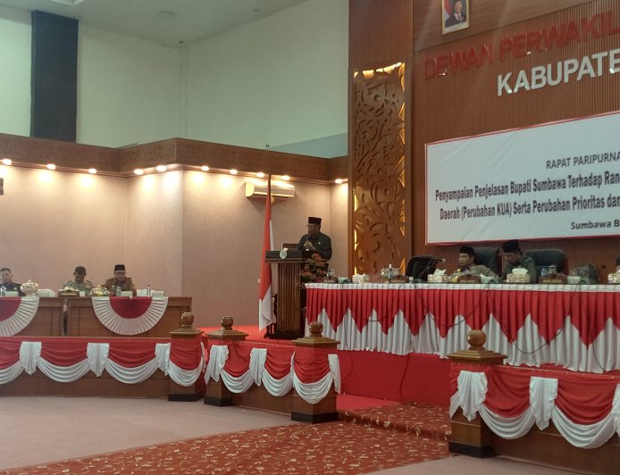 Bupati Syarafuddin Jarot Sampaikan Rancangan Perubahan KUA-PPAS 2026 dalam Sidang Paripurna DPRD Sumbawa