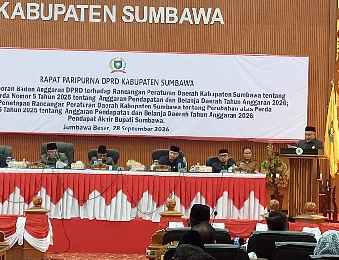 DPRD Kabupaten Sumbawa Sahkan Perda APBD Perubahan TA 2026 Sebesar Rp 2,14 Triliun