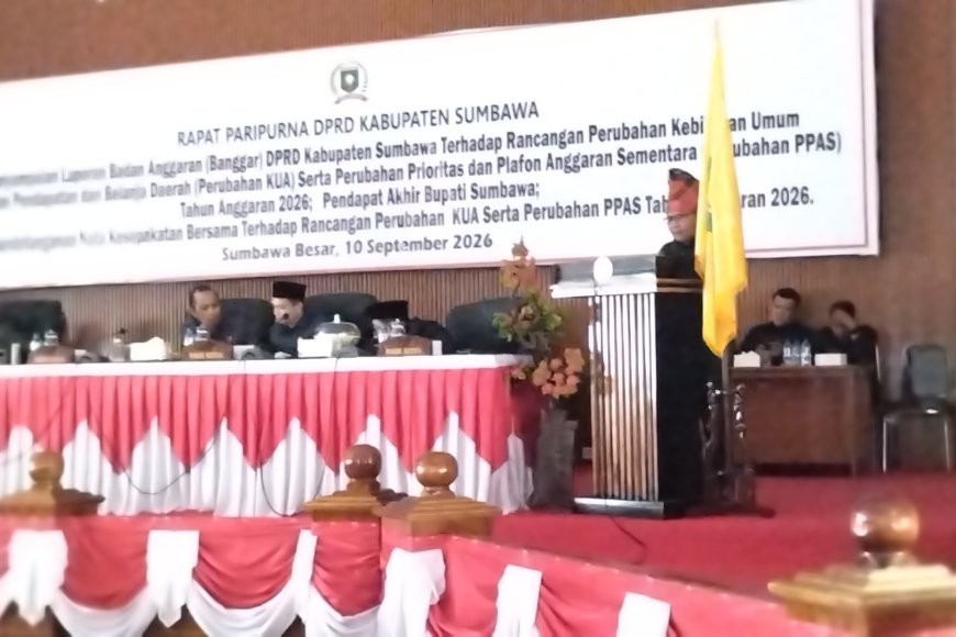 Banggar DPRD Kabupaten Sumbawa Sampaikan Laporan dan Catatan Strategis atas Perubahan KUA-PPAS 2026