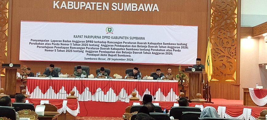 DPRD Kabupaten Sumbawa Sahkan Perda APBD Perubahan TA 2026 Sebesar Rp 2,14 Triliun