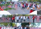 Jaga Kebugaran dan Pererat Silaturahmi, IISWARA, DWP, serta Sekretariat DPRD Sumbawa Gelar Senam Bersama