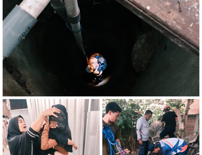 Aksi Cepat Damkartan Sumbawa Selamatkan Balita yang Terjatuh ke Sumur Tua 17 Meter
