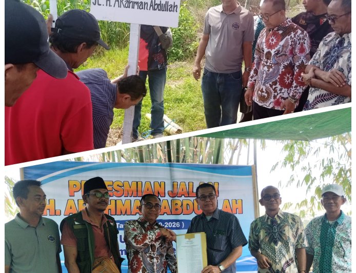 Resmikan Jalan H. Arahman Abdullah, Pemdes Kerato Sentil Pentingnya Mengenal Sejarah Pengabdian Tokoh Lokal