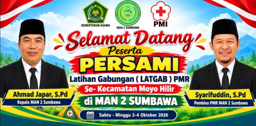 Latihan Gabungan PMR Sekecamatan Moyo Hilir, Pererat Solidaritas dan Tingkatkan Keterampilan Kepalangmerahan