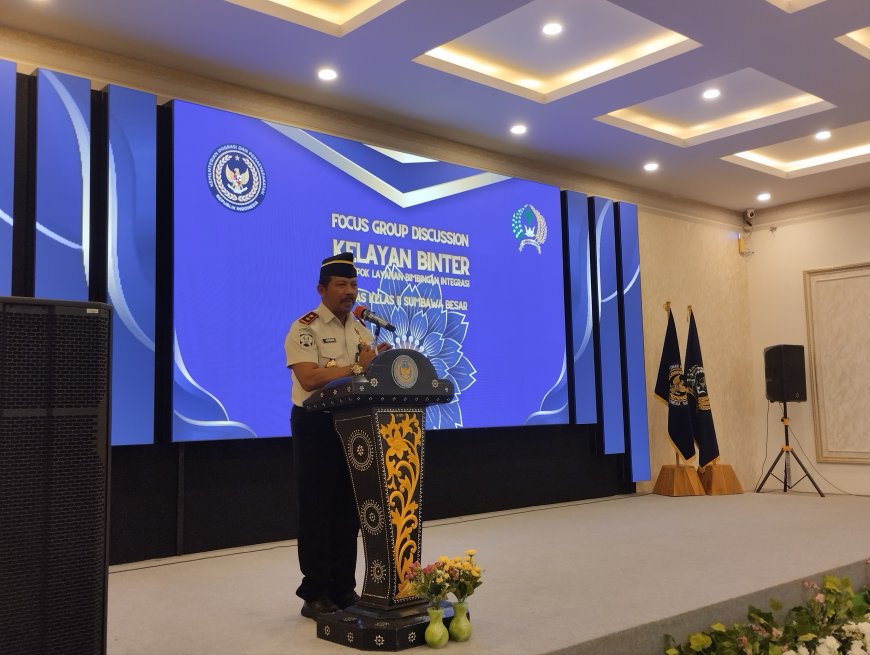 Buka FGD Kelayan Binter Bapas  Kelas  II Sumbawa Besar, Kakanwil Dirjenpas NTB Tegaskan Pentingnya Kolaborasi Lintas Sektor