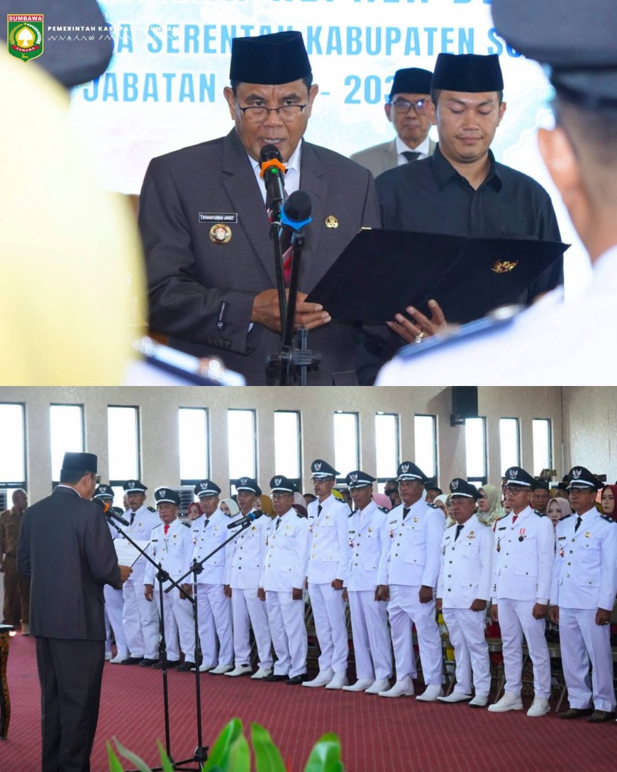 Lantik 18 Kepala Desa, Bupati H. Jarot Tegaskan: Menang Pilkades Harus Dibuktikan dengan Kerja Nyata
