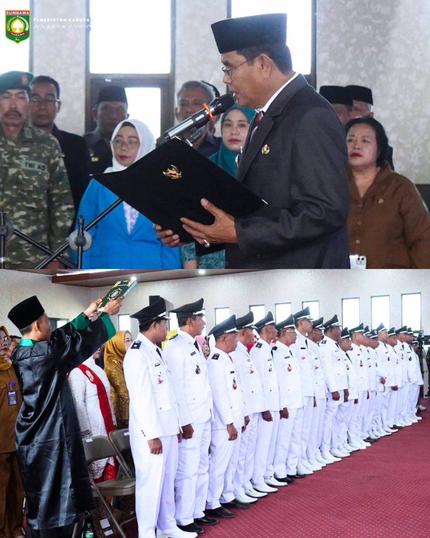 Lantik 18 Kepala Desa, Bupati H. Jarot Tegaskan: Menang Pilkades Harus Dibuktikan dengan Kerja Nyata