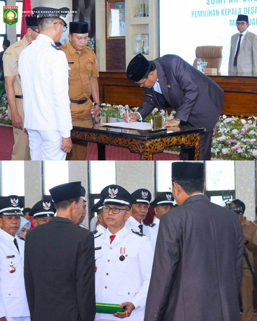 Lantik 18 Kepala Desa, Bupati H. Jarot Tegaskan: Menang Pilkades Harus Dibuktikan dengan Kerja Nyata