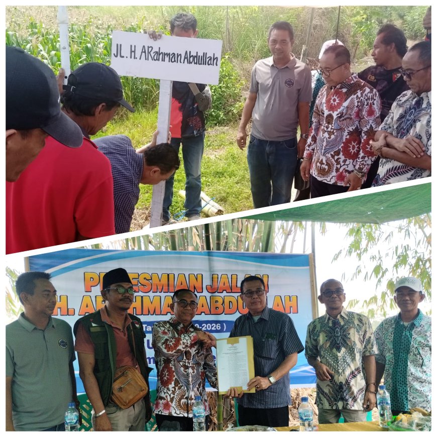 Resmikan Jalan H. Arahman Abdullah, Pemdes Kerato Sentil Pentingnya Mengenal Sejarah Pengabdian Tokoh Lokal