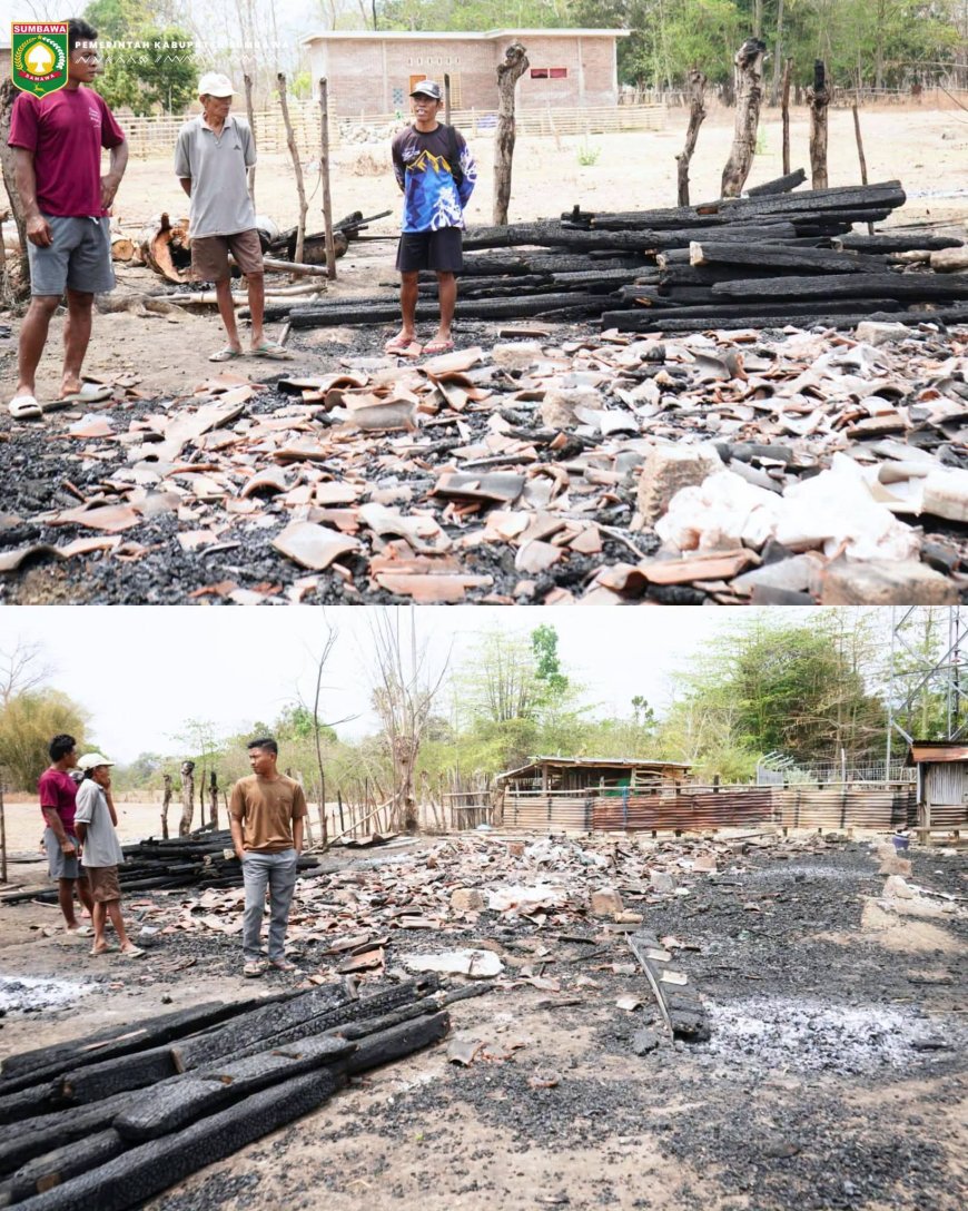 Wabup H. Ansori Tinjau Kebakaran di Marga Karya, Pemkab Sumbawa Siapkan Bantuan Rp20 Juta