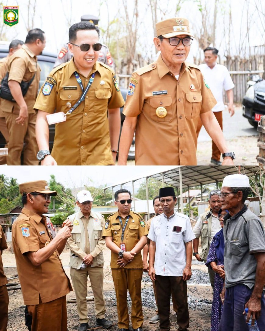 Wabup H. Ansori Tinjau Kebakaran di Marga Karya, Pemkab Sumbawa Siapkan Bantuan Rp20 Juta