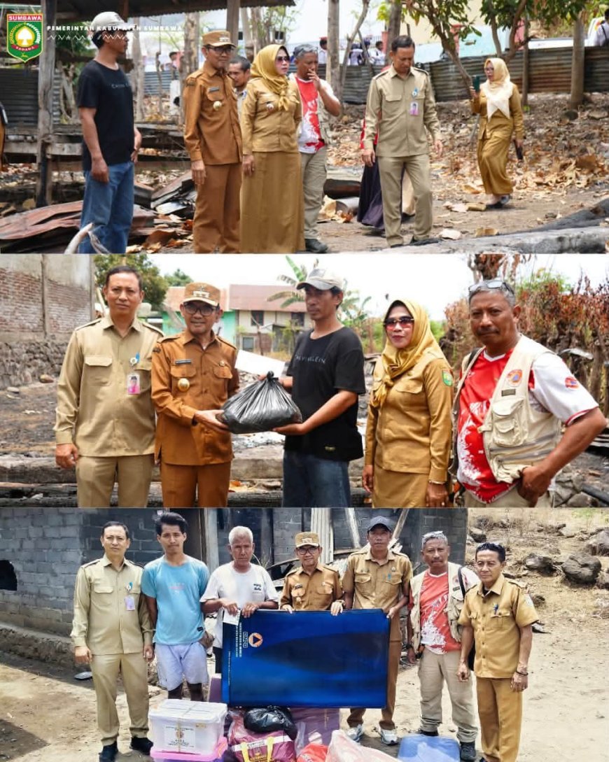 Tinjau Dua Lokasi Kebakaran, Wabup H. Ansori Ingatkan Masyarakat Tingkatkan Kewaspadaan