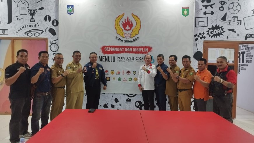KONI Sumbawa Apresiasi Visitasi Venue PON 2028 Cabor Tarung Derajat, Pemda dan DPRD Siap Mendukung
